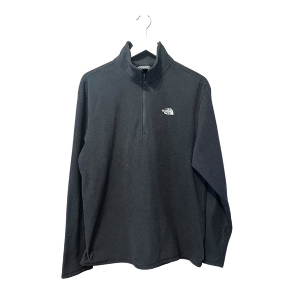 🟠The North Face Black Fleece Quarter-Zip Pullover – Size Large - Picture 1 of 4